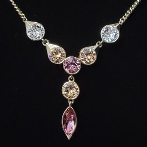 Givenchy NWOT Swarovski Crystal Y Necklace.